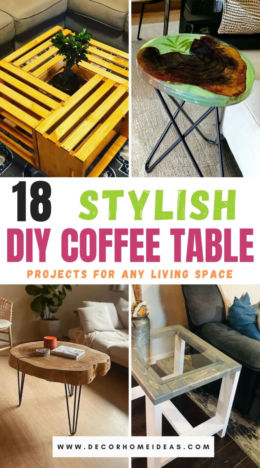 Transform your living space with these 18 chic DIY coffee tables, each uniquely crafted to suit various styles and sizes of rooms. From minimalist designs to rustic finishes, these coffee tables add both functionality and flair to any home decor.
