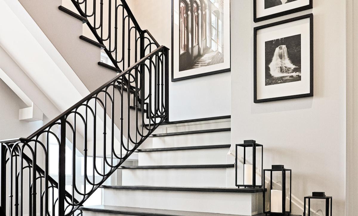 black and white stairs ideas