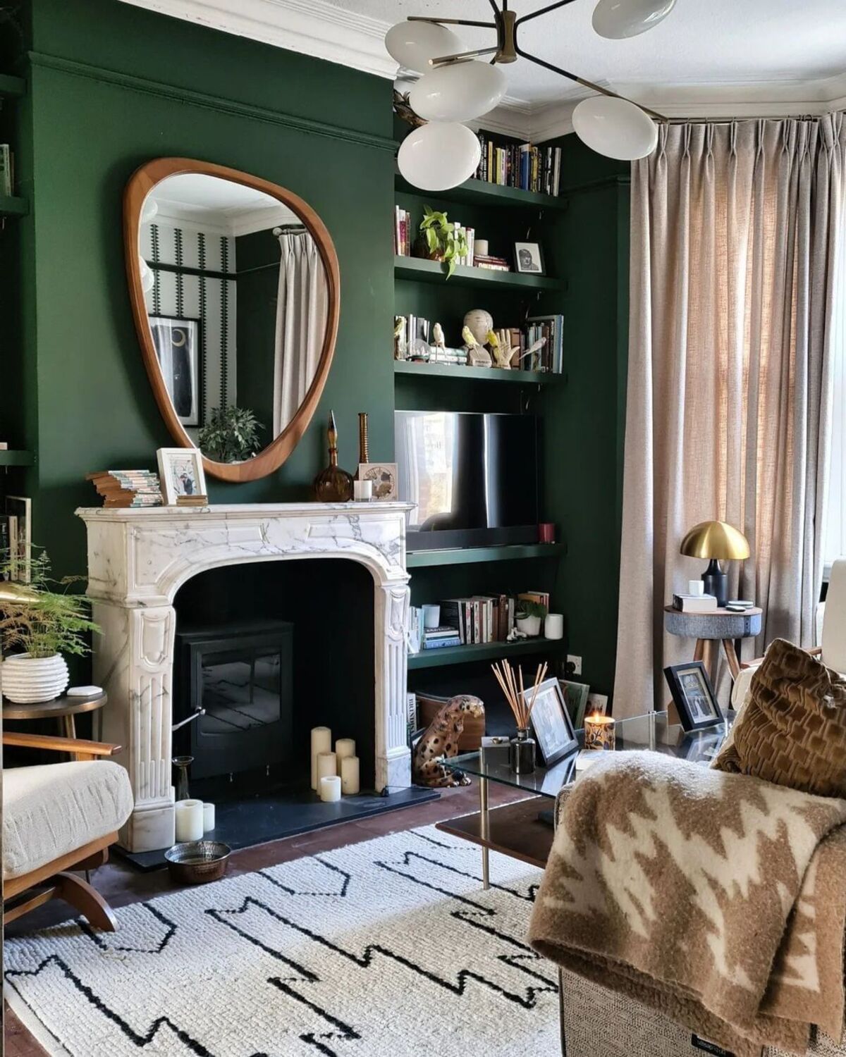 dark green accent wall 8