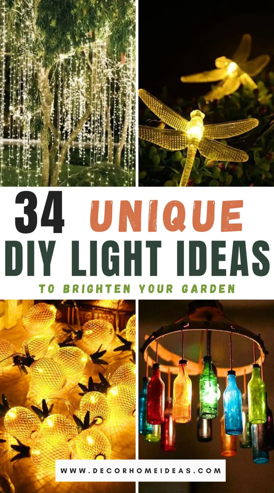 Transform your garden into a magical space with these 34 DIY light ideas. Brighten up your outdoor area with easy-to-make decorations and create a unique atmosphere.
