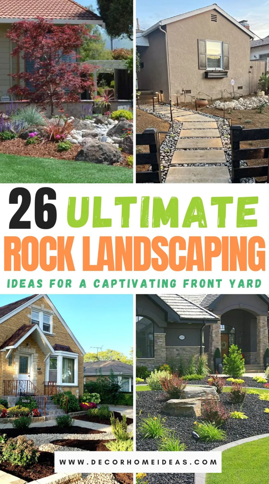 Discover 26 ultimate rock landscaping ideas to transform your front yard into a captivating oasis. From rustic boulder arrangements to elegant pebble pathways, these designs offer endless inspiration for creating a stunning outdoor space.