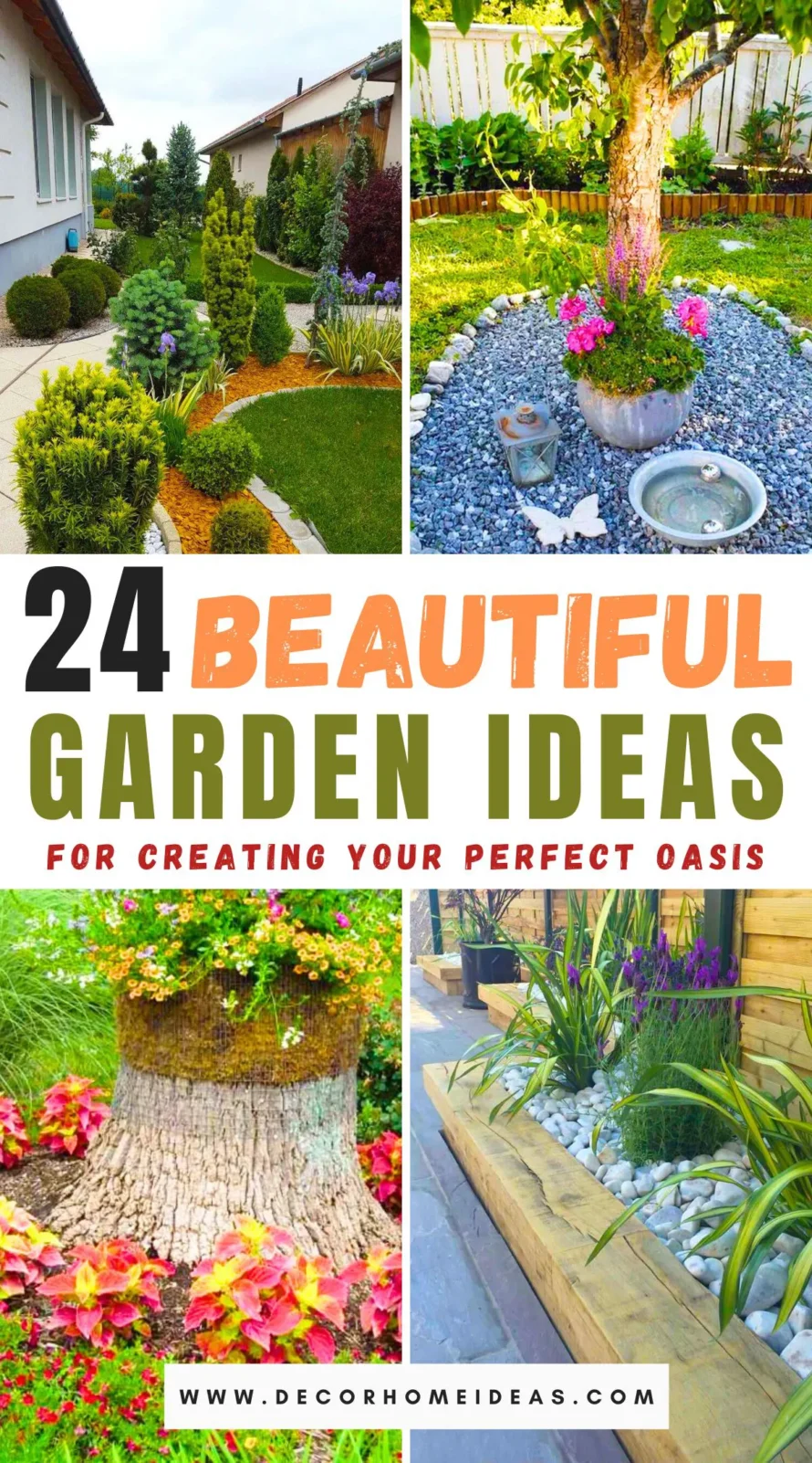 Discover 24 dazzling garden concepts to transform your outdoor space into a breathtaking oasis. From lush greenery and vibrant floral arrangements to cozy seating areas and tranquil water features, these ideas inspire relaxation and rejuvenation while enhancing the natural beauty of your surroundings.