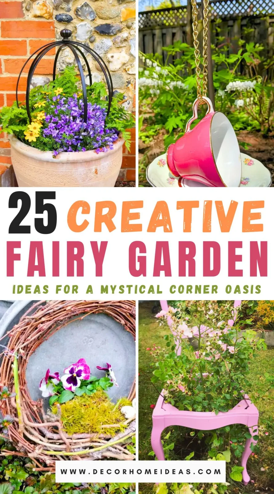 Create magical moments in your outdoor space with these 25 enchanting fairy garden corner ideas. From whimsical accessories to lush greenery, these charming designs will transport you to a world of fantasy and wonder.