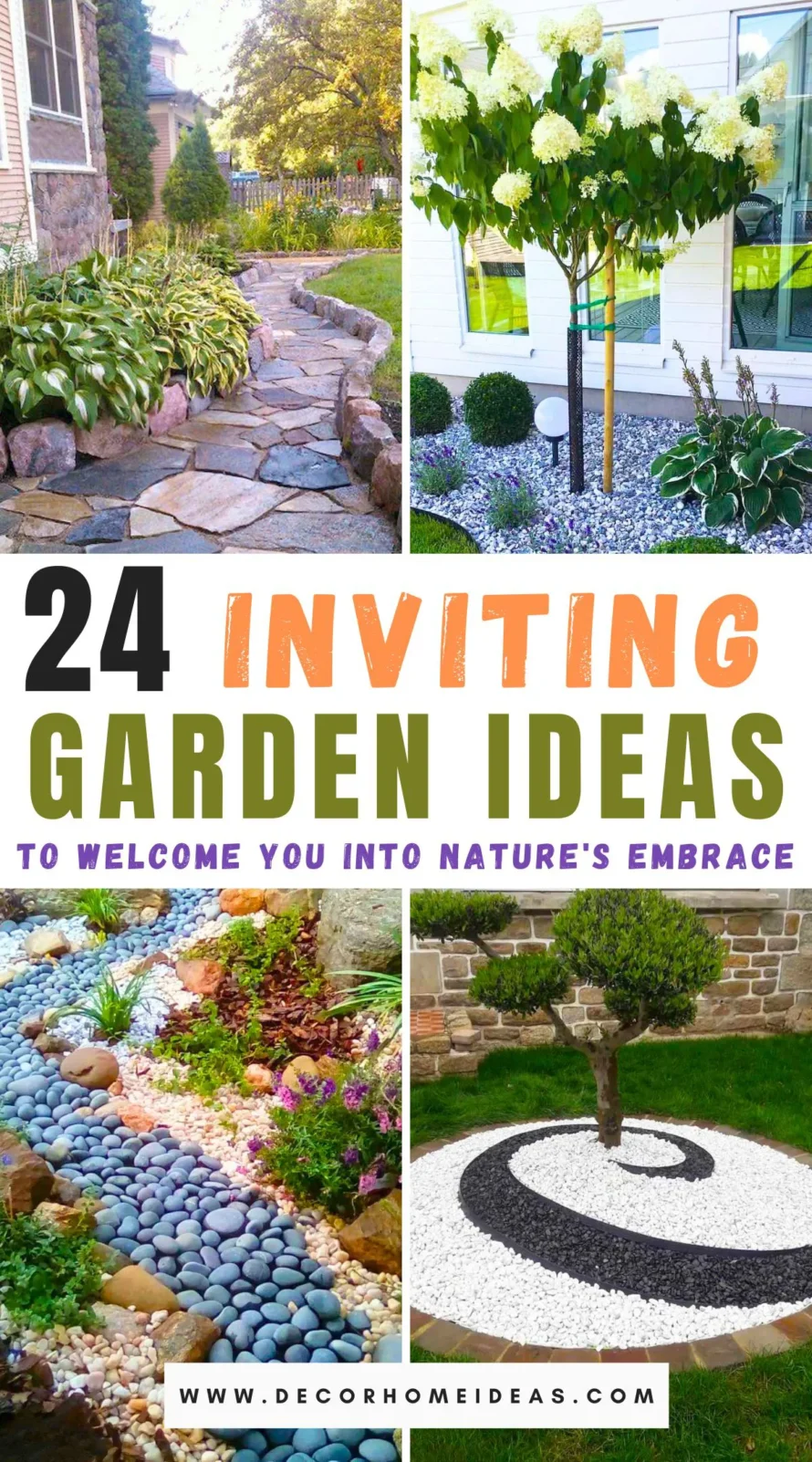 Explore 24 inviting garden designs that elevate every moment. From tranquil Zen retreats to vibrant floral displays, these inspired designs transform outdoor spaces into havens of beauty and relaxation. Whether you're seeking a cozy corner for contemplation or a lively gathering spot for friends and family, these garden ideas create unforgettable settings for all occasions.