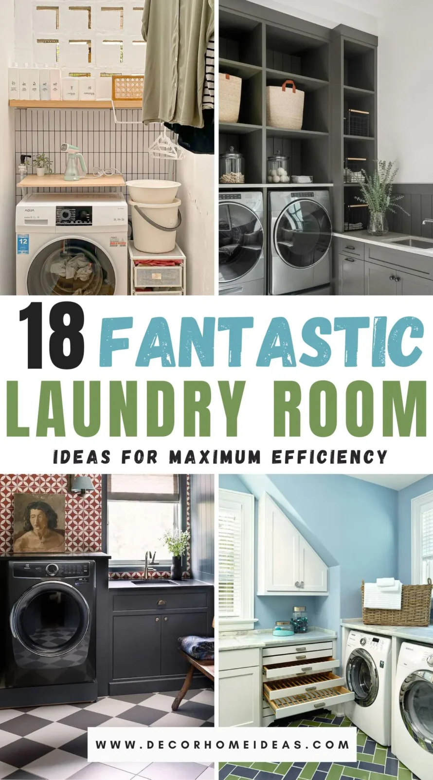 Elevate your laundry room with these 18 fantastic ideas that promise to transform it into your favorite space. From clever storage solutions to stylish decor, these designs offer inspiration for creating a functional and inviting laundry area.