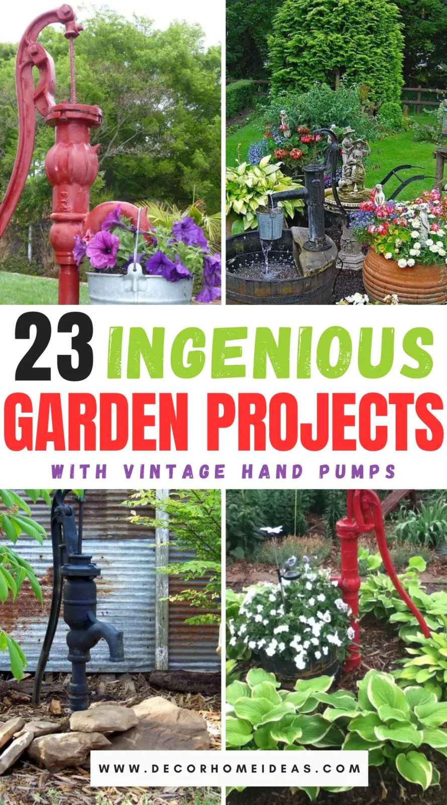 Discover 23 creative ways to repurpose old hand pumps in your garden. From whimsical water features to rustic planters, breathe new life into these vintage treasures for a charming outdoor oasis.