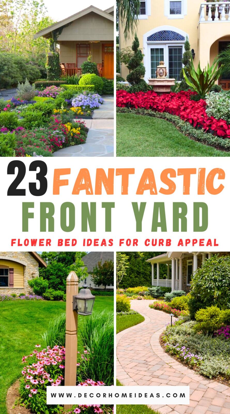 Transform your front yard with 23 stunning flower bed ideas designed to enhance curb appeal. From colorful blooms to lush greenery, these landscaping inspirations will elevate the beauty of your outdoor space.
