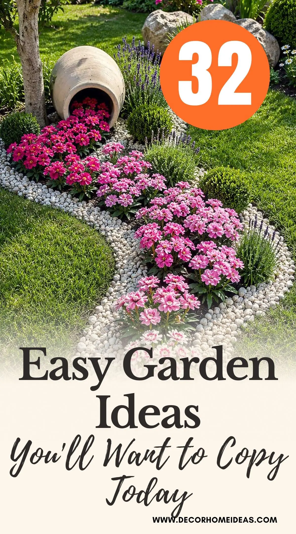 Transform your outdoor space with 32 easy garden ideas that bring beauty, color, and charm to any yard. Discover simple landscaping inspiration, flower bed designs, backyard garden layouts, and creative ways to refresh your garden without overwhelming effort.