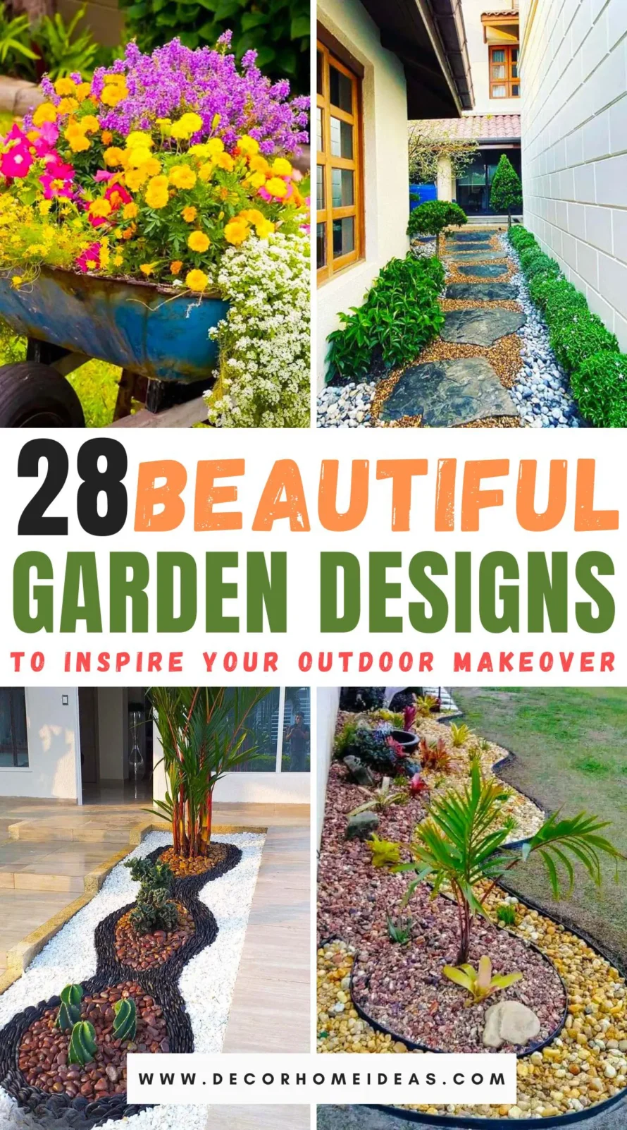 Explore 28 gorgeous garden designs that will inspire your next outdoor makeover. Whether you're looking for a tranquil retreat or a vibrant floral display, these ideas will help you craft a beautiful and functional outdoor space. Get ready to turn your garden dreams into reality!