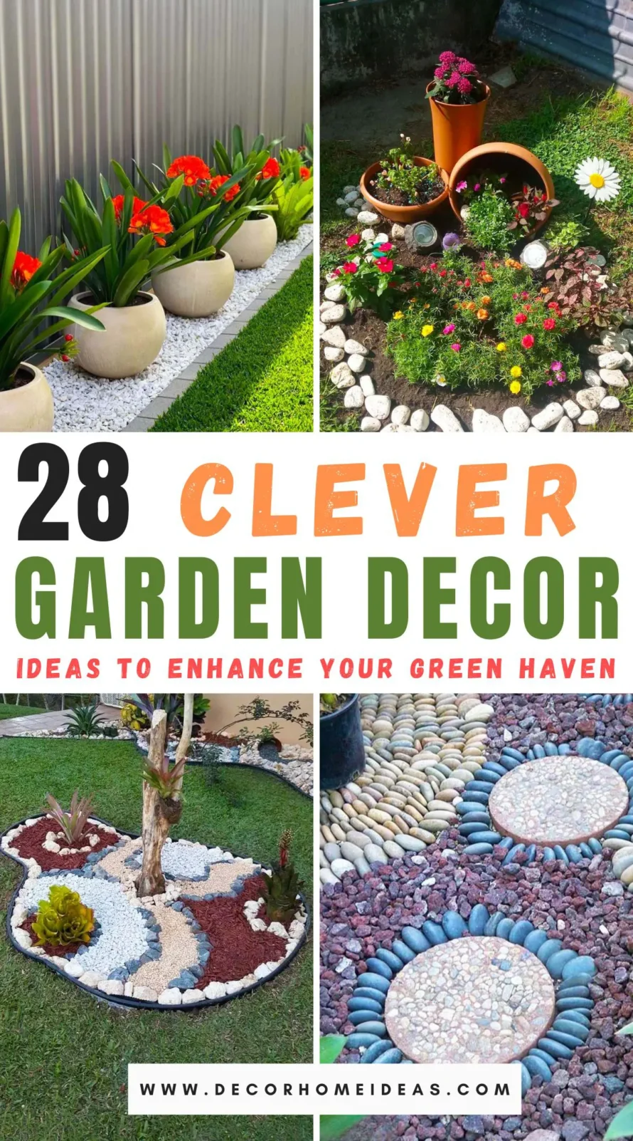 Explore 28 clever garden decorations that will elevate your outdoor sanctuary. From whimsical sculptures to functional accents, each idea is designed to enhance the beauty and charm of your green space. Get ready to transform your garden into an enchanting haven!