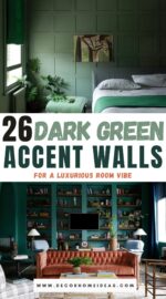 best dark green accent wall designs