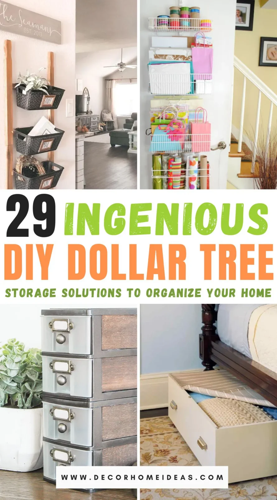 Discover 29 clever and budget-friendly DIY storage solutions using Dollar Tree items. This guide will help you declutter and organize every area of your home effectively. Click to see how you can transform chaos into order with just a few dollars!