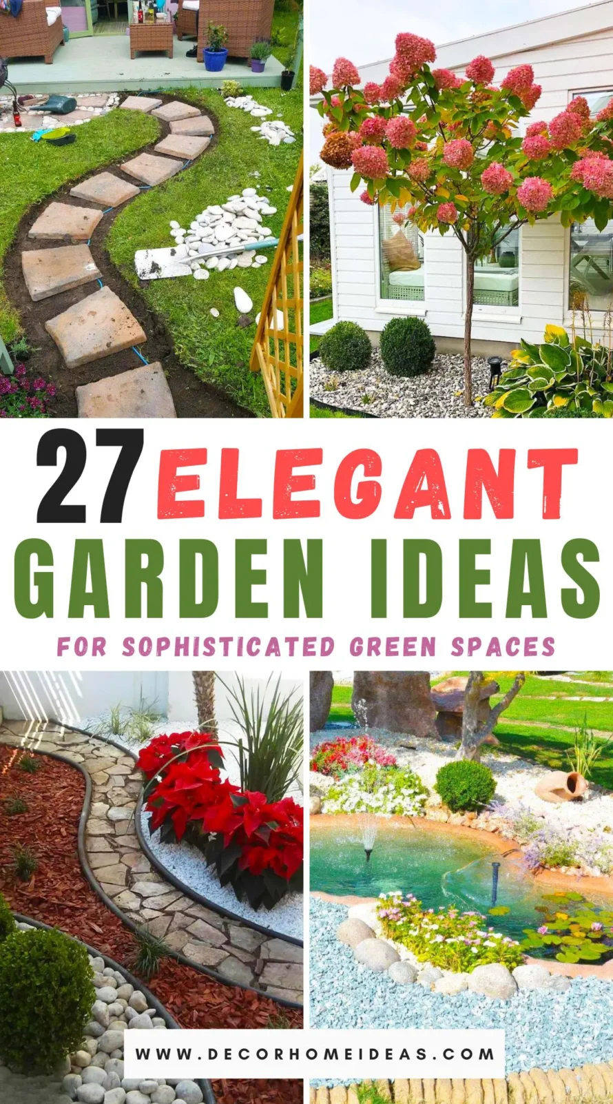 Discover 27 sophisticated garden designs that transform any outdoor space into an elegant oasis. From minimalist layouts to lush greenery, find inspiration to elevate your garden's charm and tranquility.