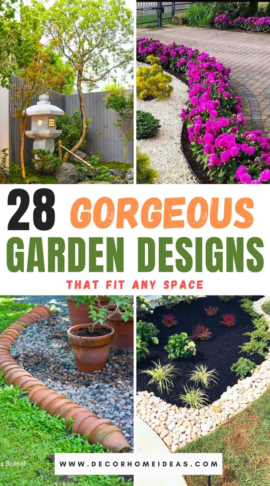 Explore 28 stunning garden designs perfect for any space, big or small. These ideas blend beauty and functionality, offering creative ways to enhance your outdoor area. Get ready to transform your garden into a picturesque oasis!