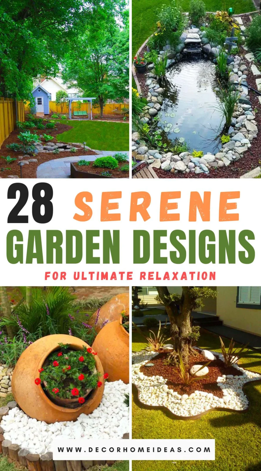 Explore 28 serene garden designs perfect for crafting a tranquil retreat right in your backyard. These inspiring ideas blend soothing water features, cozy seating, and aromatic plants to create the ultimate relaxation spot. 
