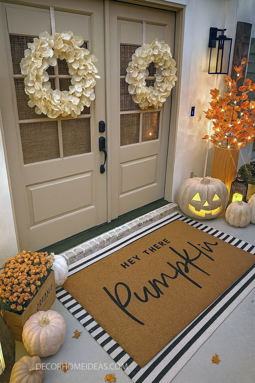 Chic Halloween Porch with Neutral Vibes & Warm Glow copy