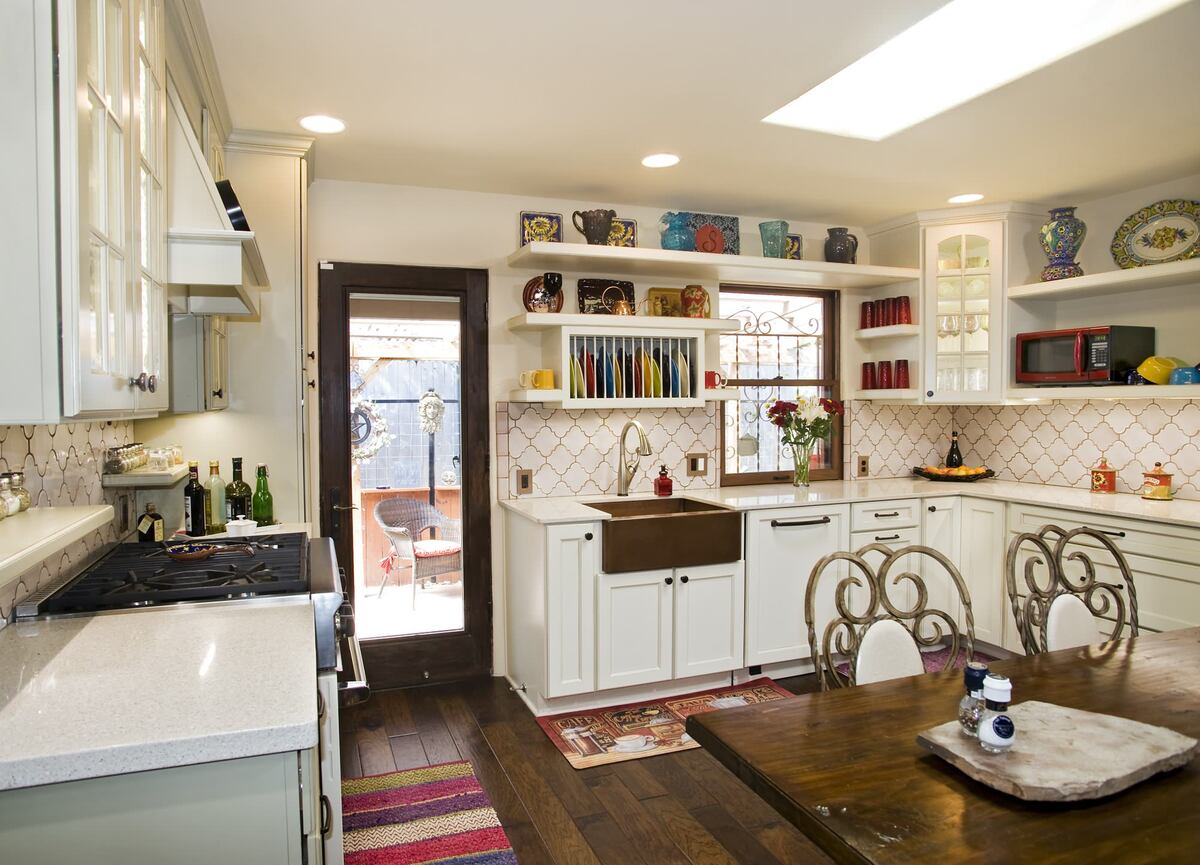 creative ways to decorate above your kitchen cabinets 19