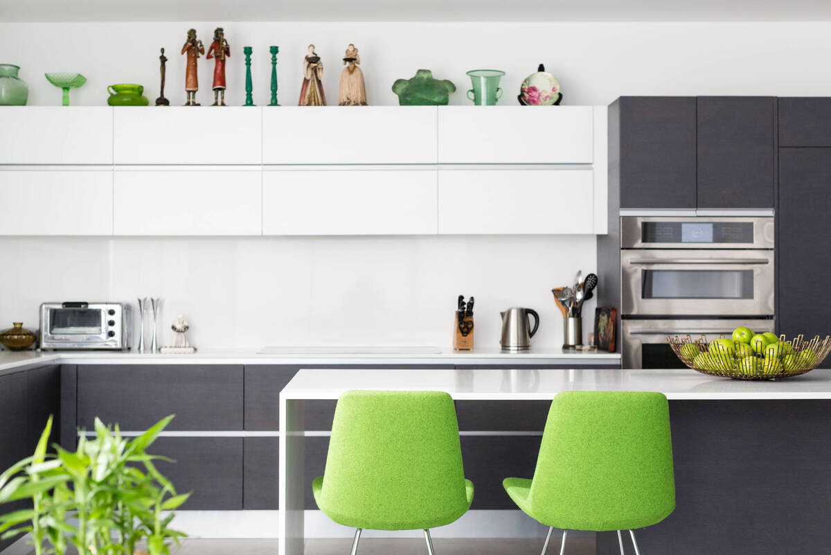 creative ways to decorate above your kitchen cabinets 5