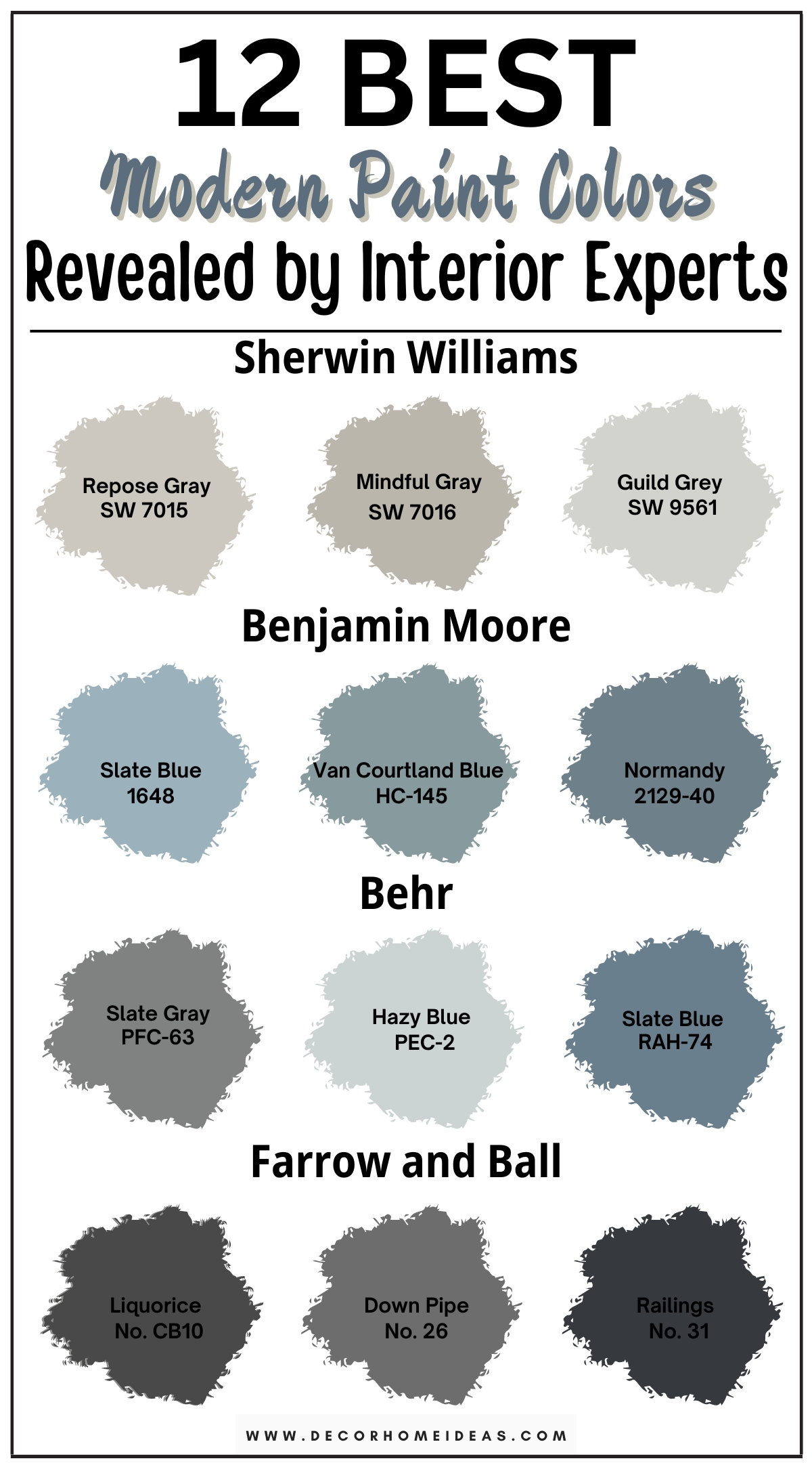 Explore 12 sleek modern paint colors that are perfect for creating a contemporary home. These sophisticated shades, ranging from cool grays and crisp whites to bold blacks and deep jewel tones, offer a stylish backdrop for any space. Ideal for living rooms, dining areas, or home offices, these designer-recommended hues enhance the clean lines and minimalist aesthetic of modern design. Transform your interiors with these sleek paint colors that exude elegance and a fresh, modern vibe.