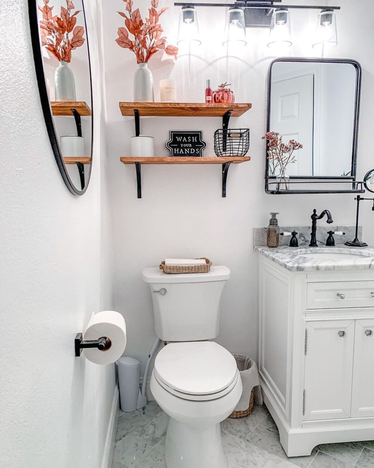 fall bathroom decor ideas 20