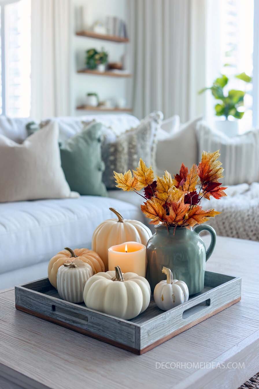 Cozy Neutral Fall Centerpiece Ideas for a Warm & Inviting Living Room