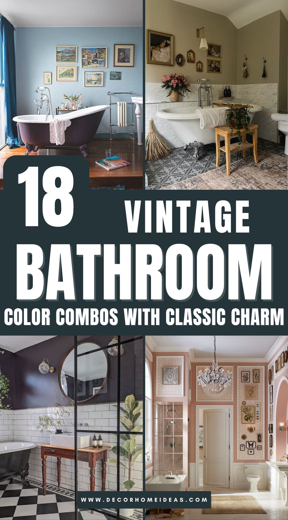 best vintage bathroom color schemes 1