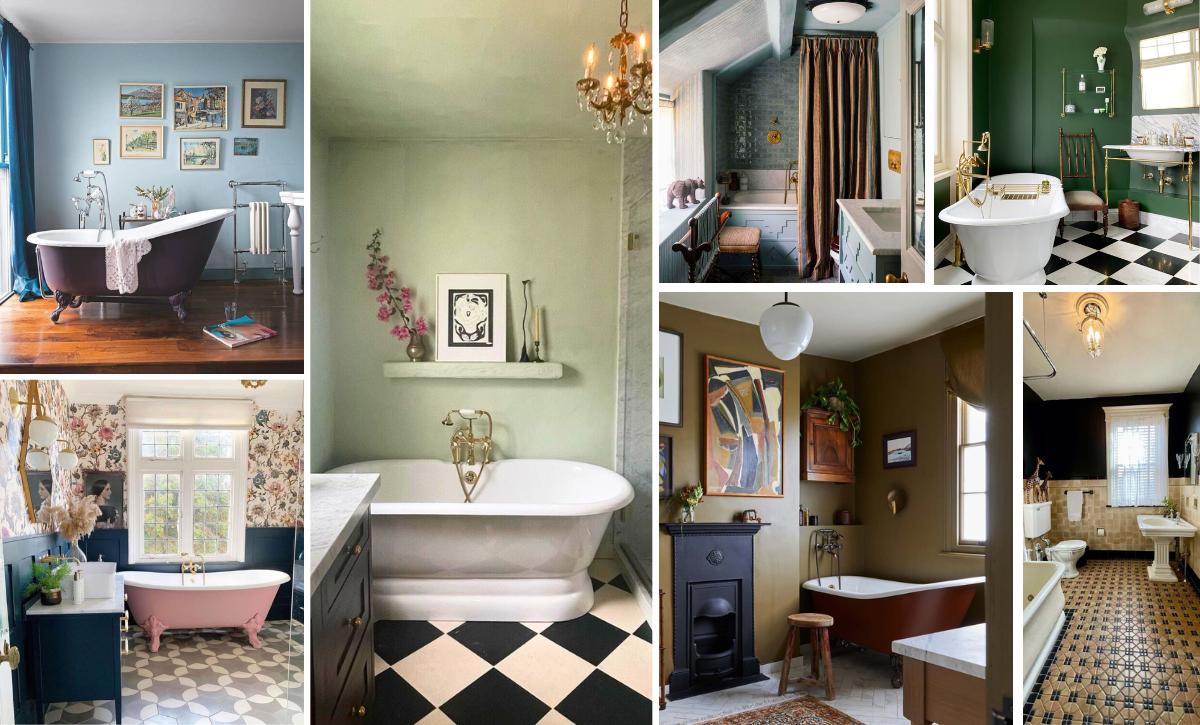 vintage bathroom color schemes