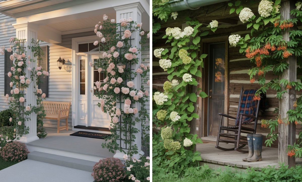 24 Beautiful Climbing Flowers to Transform Your Front Porch