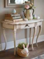 24 Farmhouse Easter Entryway Table Decor Ideas for Rustic Charm