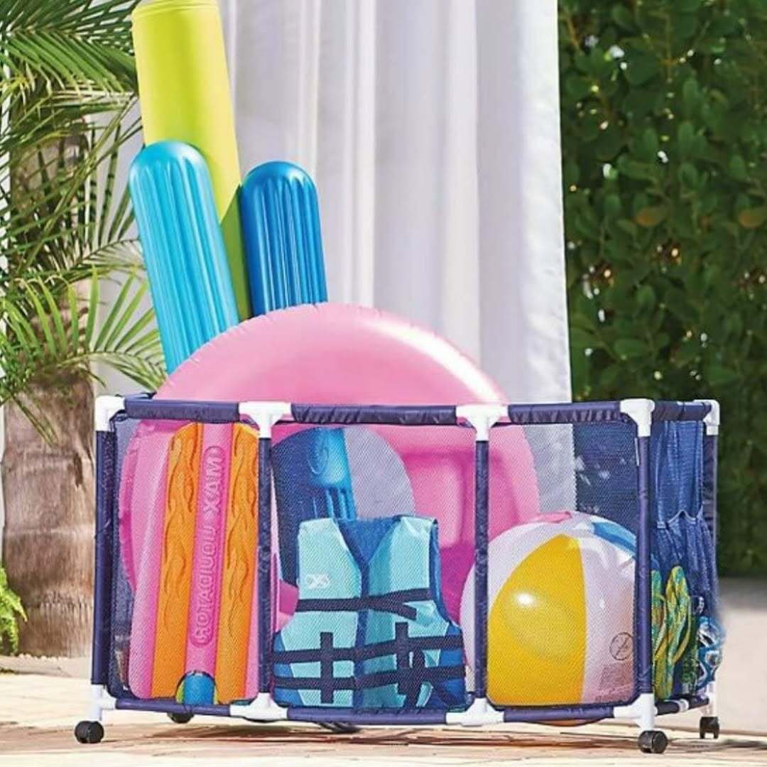 24 Pool Float Storage Ideas to Keep Your Backyard Tidy 2