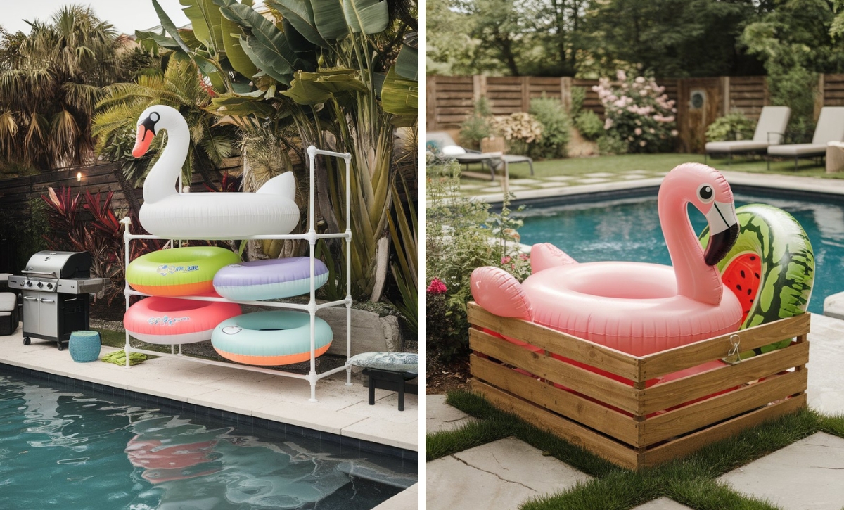 24 Pool Float Storage Ideas to Keep Your Backyard Tidy