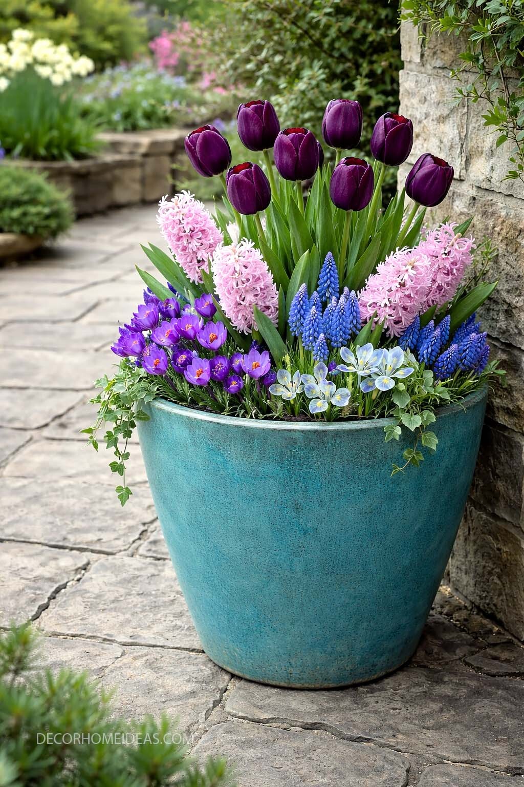 Elegant Spring Flower Pot for Porch or Patio