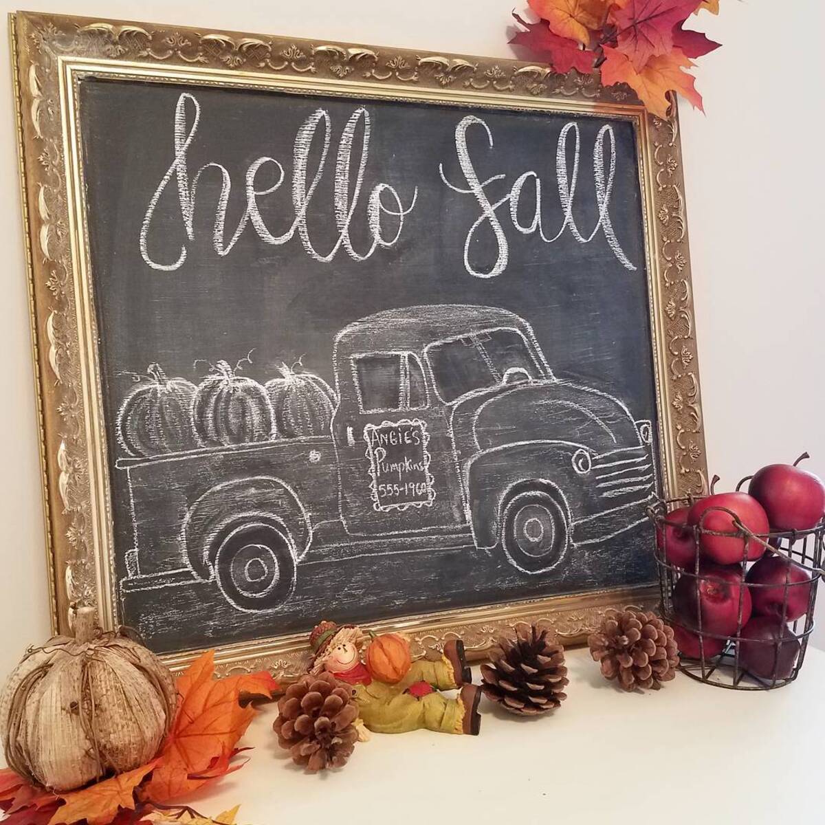 creative fall chalkboard ideas to decorate home 10