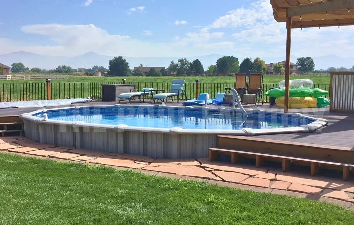 creative pool deck and bar ideas for above ground pool 16