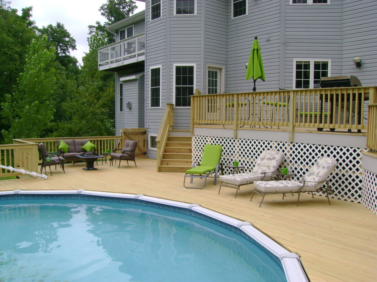 creative pool deck and bar ideas for above ground pool 22