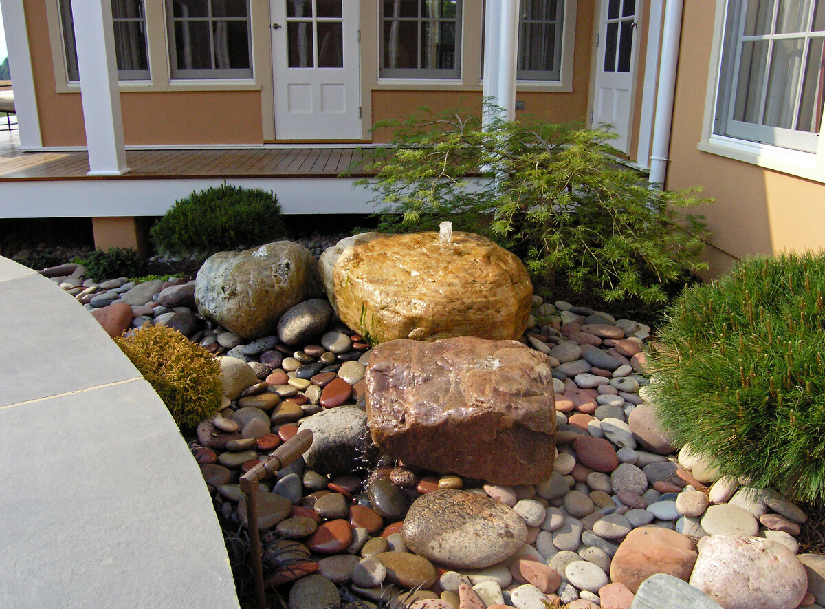 creative rock landscaping ideas for corners in yard 16