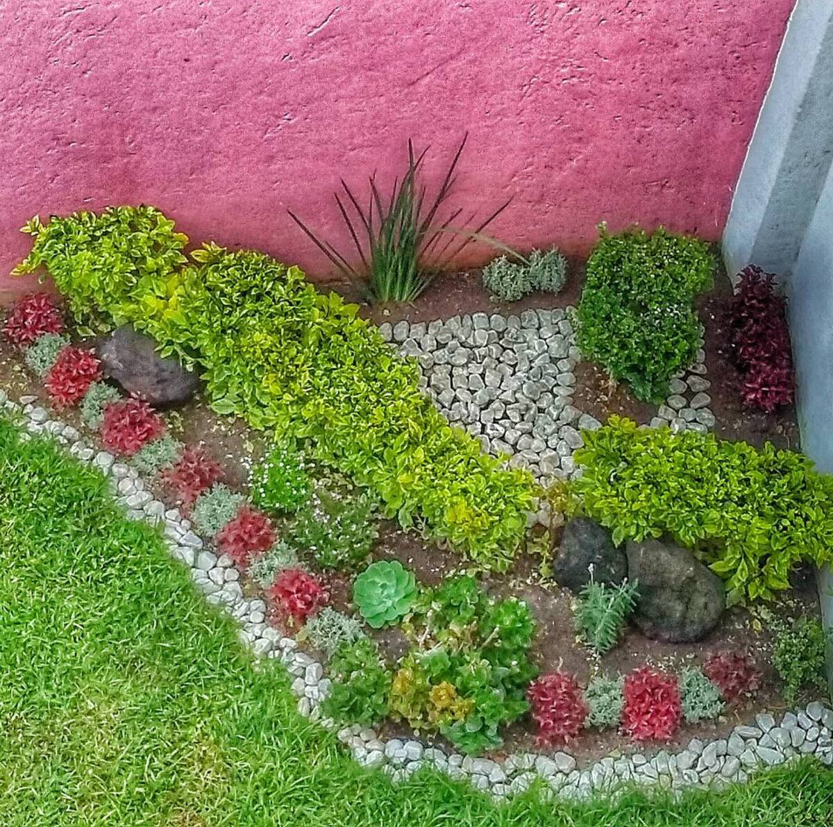 creative rock landscaping ideas for corners in yard 7