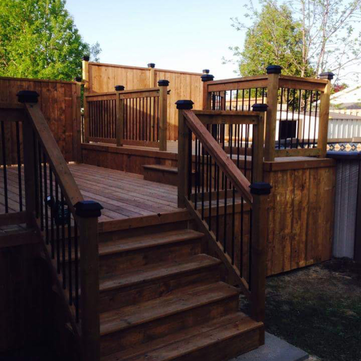 creative ways to add privacy to above ground pool deck 5