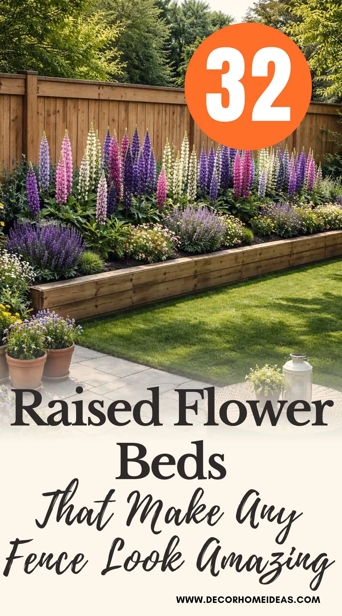 Turn a plain fence into a beautiful garden feature with these raised flower bed ideas. From clean wood borders to layered blooms, these designs add depth, color, and structure along any fence line. Perfect inspiration if you want a polished backyard, side yard, or privacy fence that actually stands out.