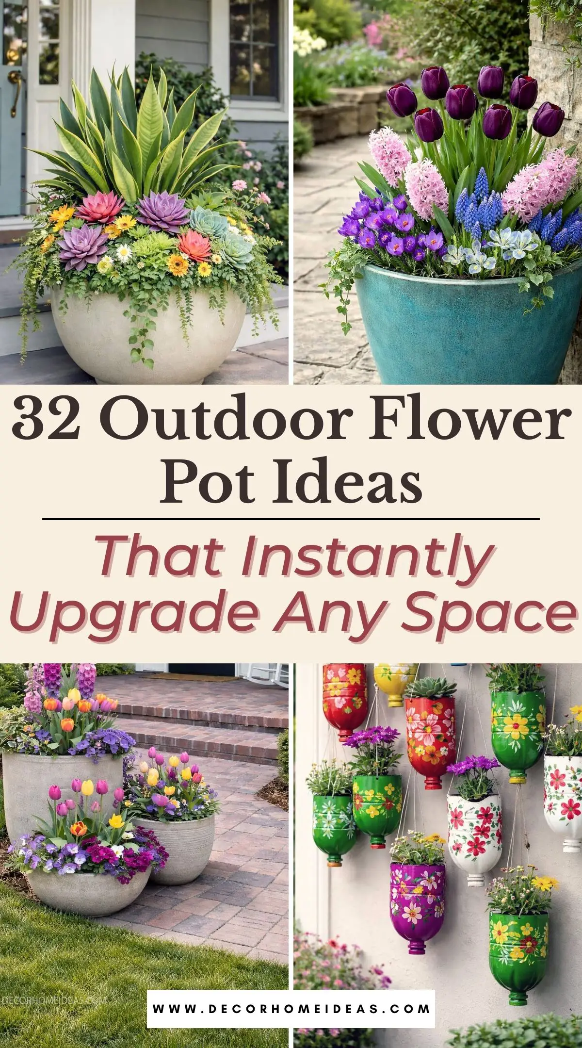From front porches to backyard corners, these outdoor flower pot ideas instantly elevate the look of your space. Discover creative arrangements, modern containers, and timeless styles that make a big visual impact.