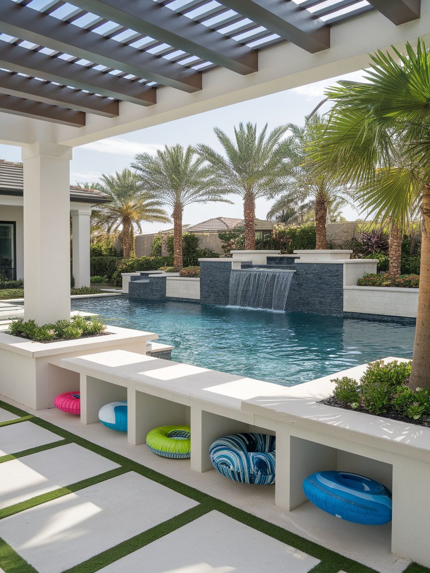 pool float storage 10