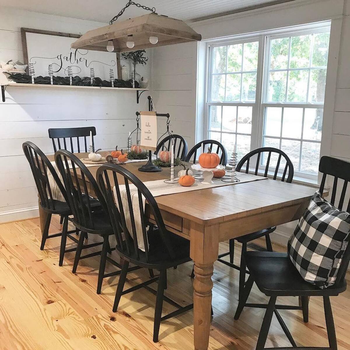 cozy farmhouse fall dining table decor 12