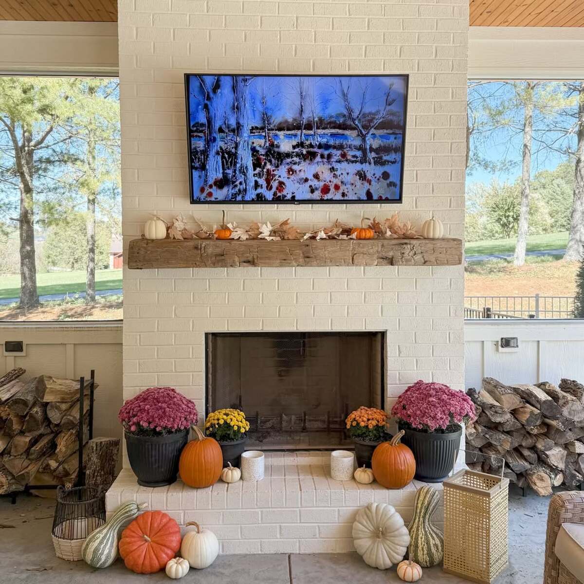 fall mantle decor ideas for fireplaces with tvs above 22