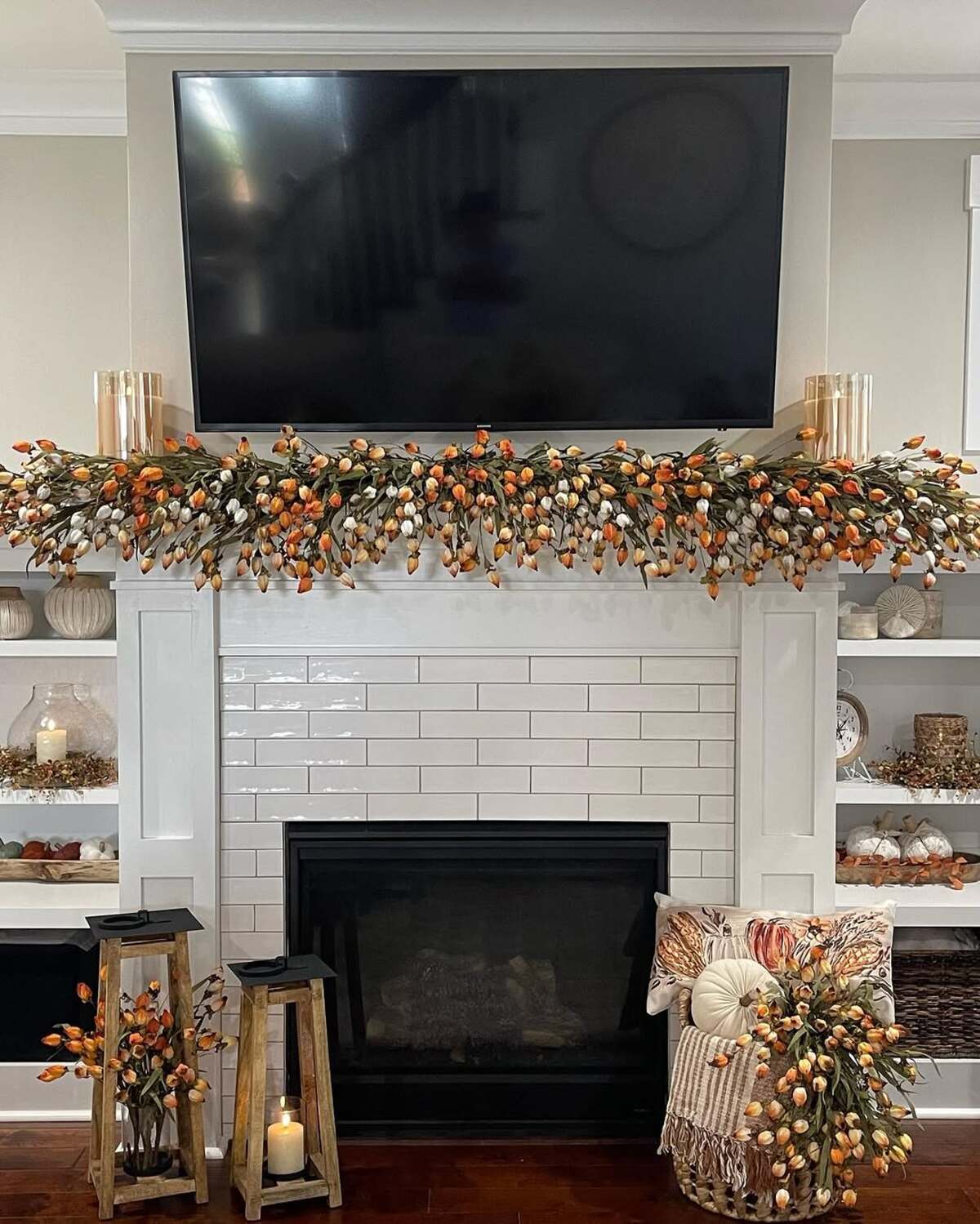 fall mantle decor ideas for fireplaces with tvs above 25