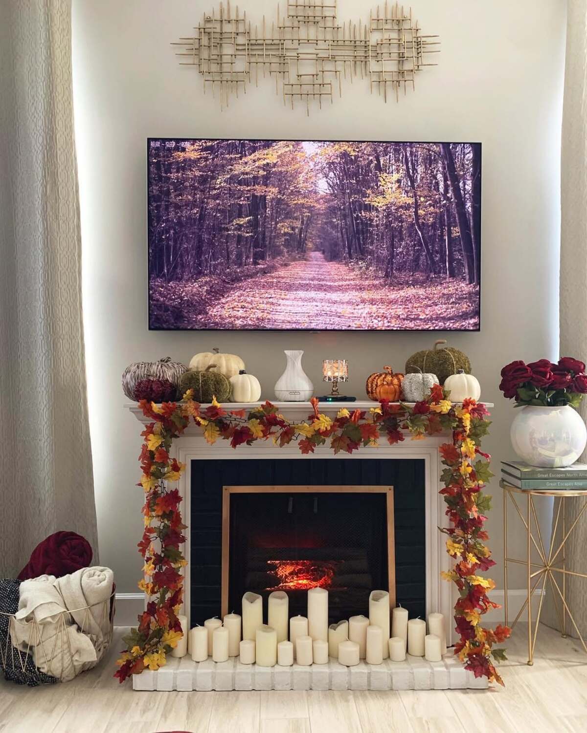 fall mantle decor ideas for fireplaces with tvs above 27
