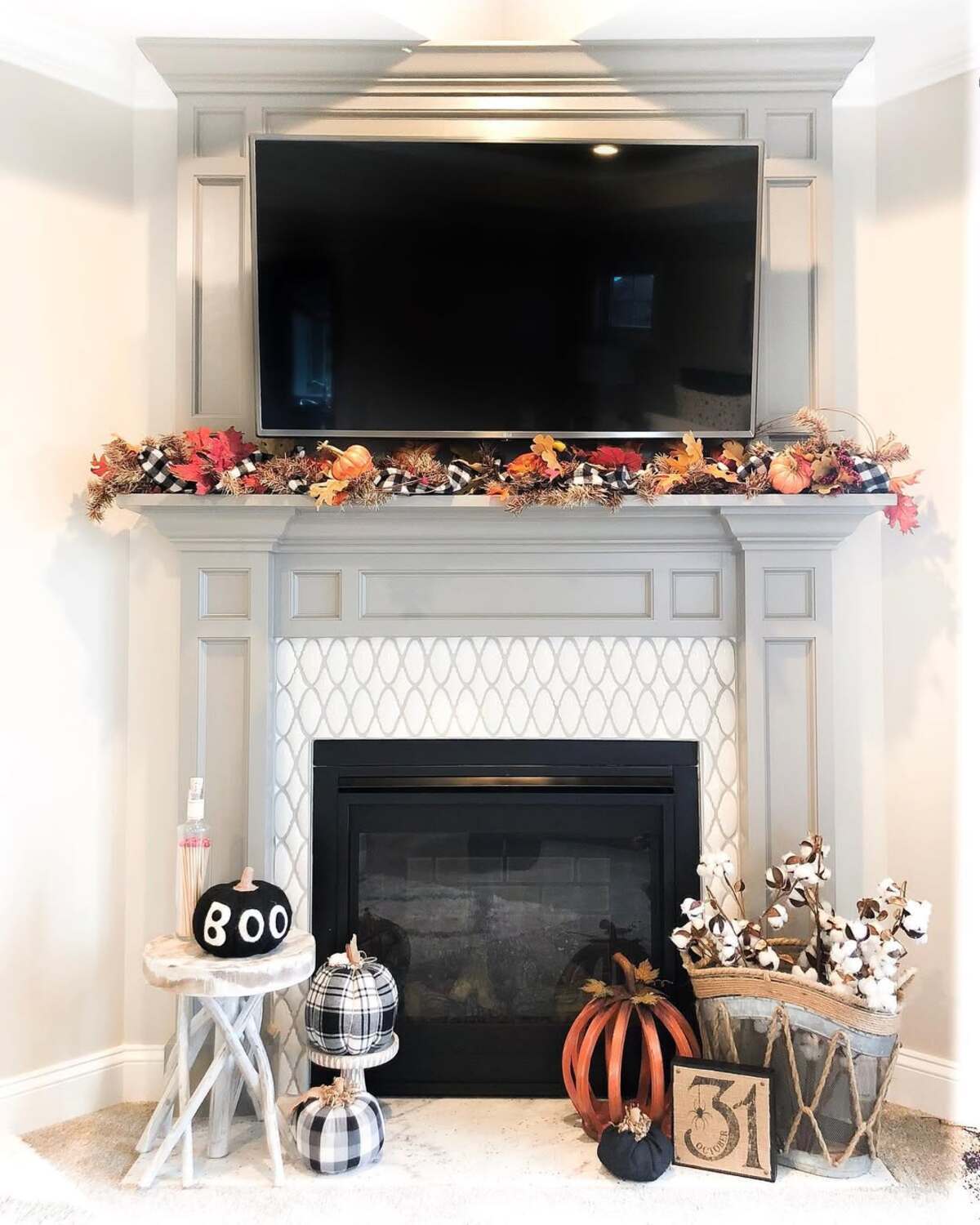 fall mantle decor ideas for fireplaces with tvs above 3