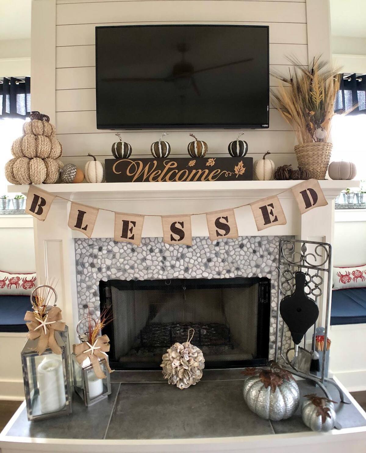 fall mantle decor ideas for fireplaces with tvs above 5