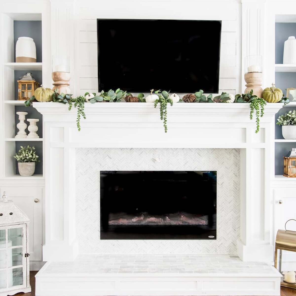 fall mantle decor ideas for fireplaces with tvs above 6