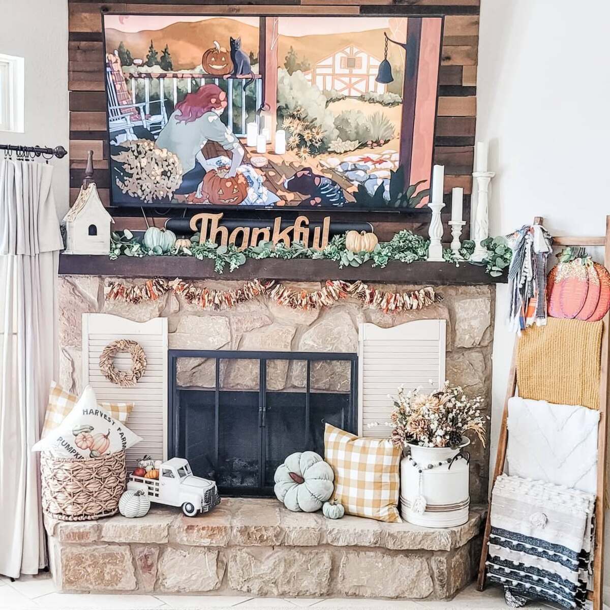 fall mantle decor ideas for fireplaces with tvs above 9