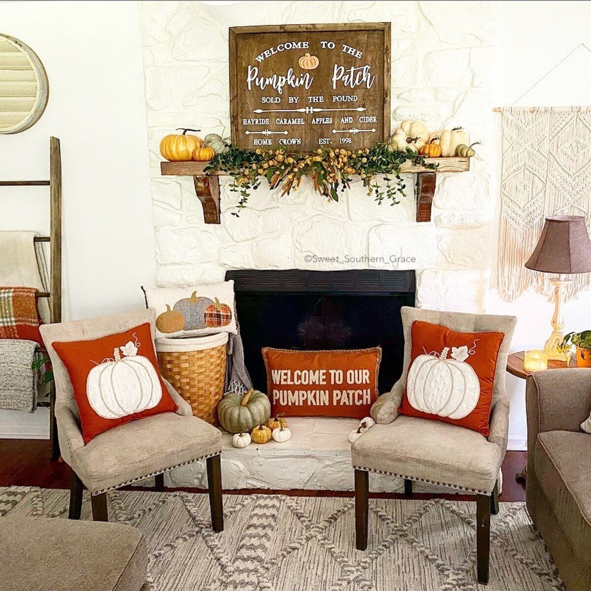 rustic fall mantle decor ideas for fireplace 19